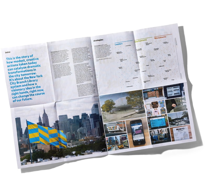 Interior shot of "A portfolio of design proposals to reimagine NYC's social infrastructure"