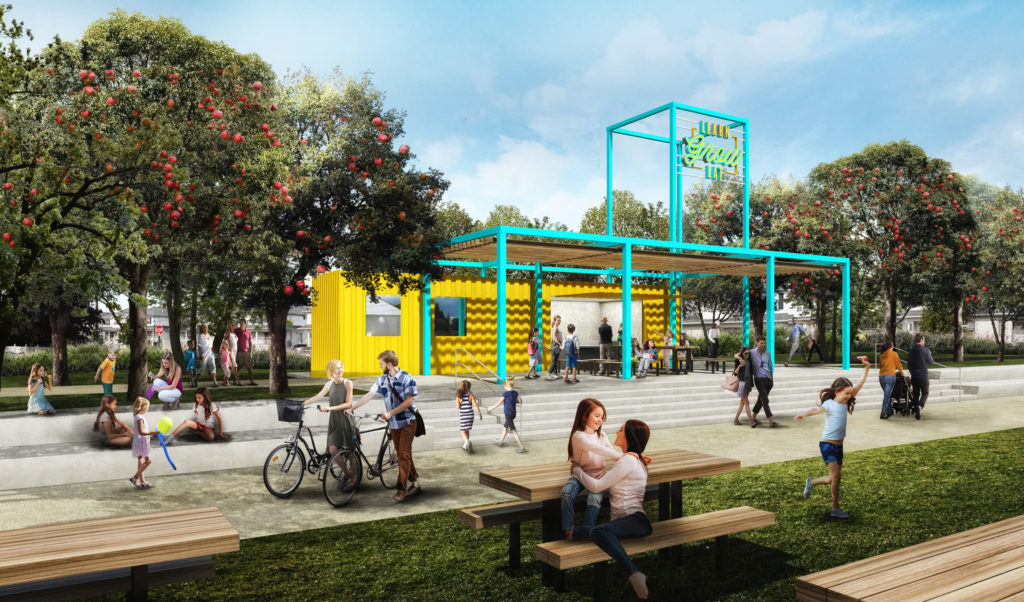 Rendering of Brooklyn Learning Garden building