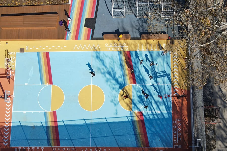 PS 16 Wakefield Playground basketball court