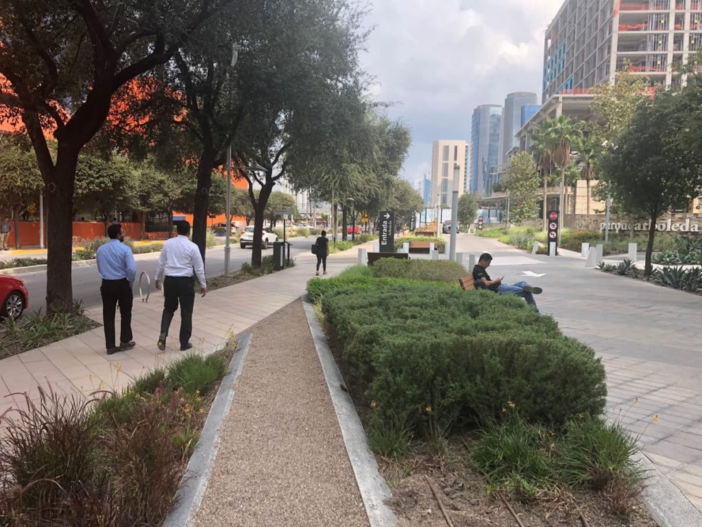 Side view photo of walkway at Distrito Valle del Campestre