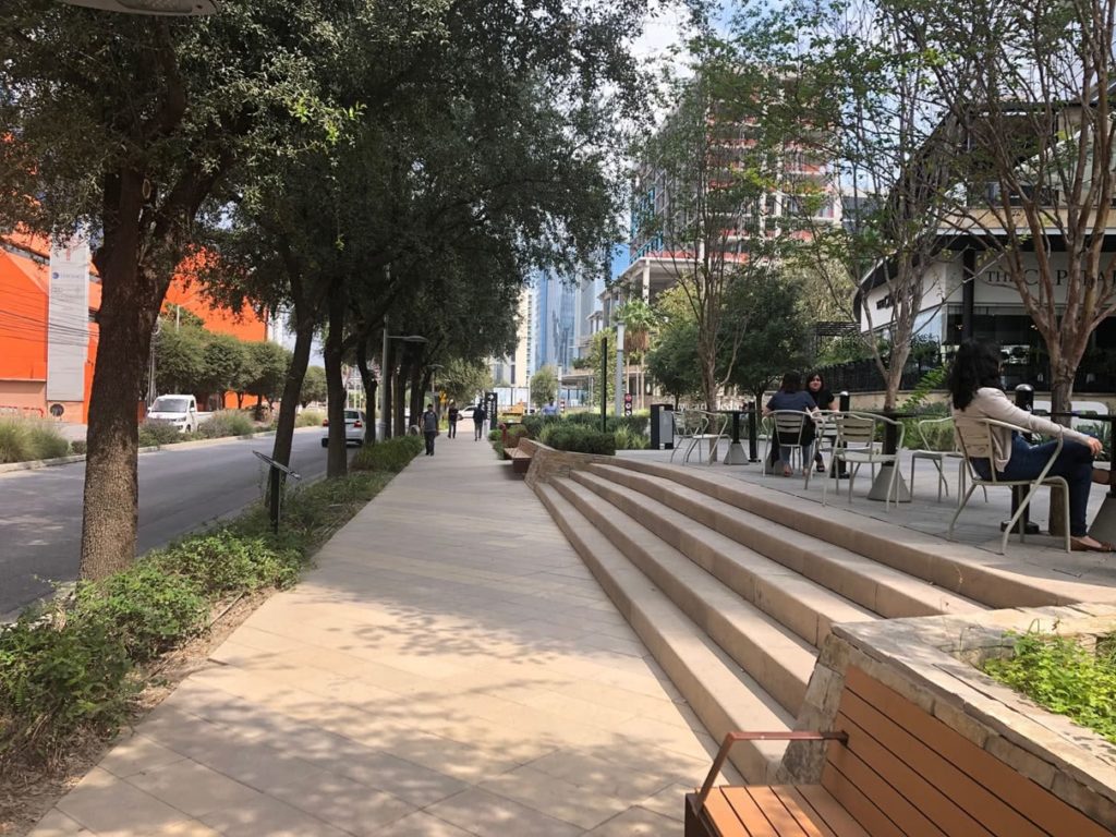 Side view photo of walkway at Distrito Valle del Campestre