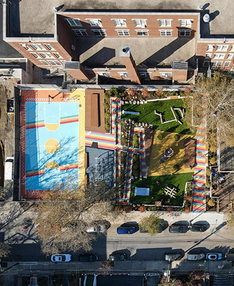 PS 16 Wakefield Playground aerial
