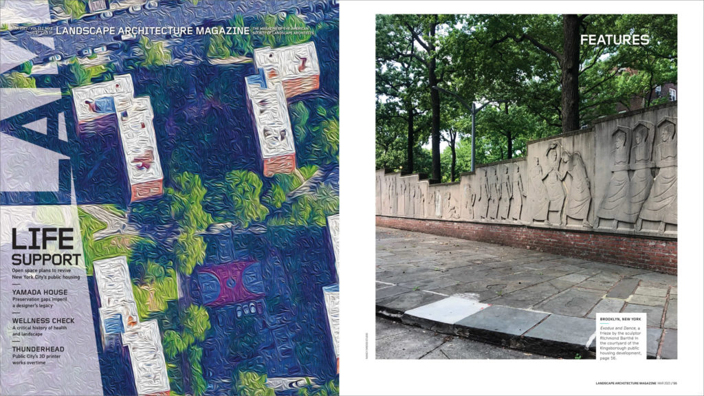 Landscape Architecture Magazine Page 1 Spread